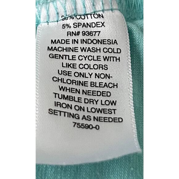 A.N.A. CAP SLEEVE PULL-OVER V-NECK T-SHIRT, WOMENS, M, LIGHT TEAL - Picture 11 of 11